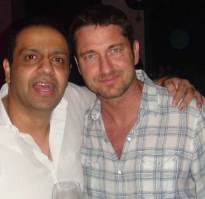 Chikki Panday with Gerard Butler