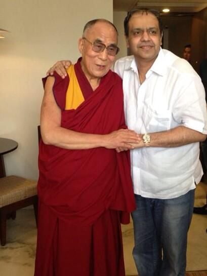 Chikki Panday with his holiness Dalai Lama