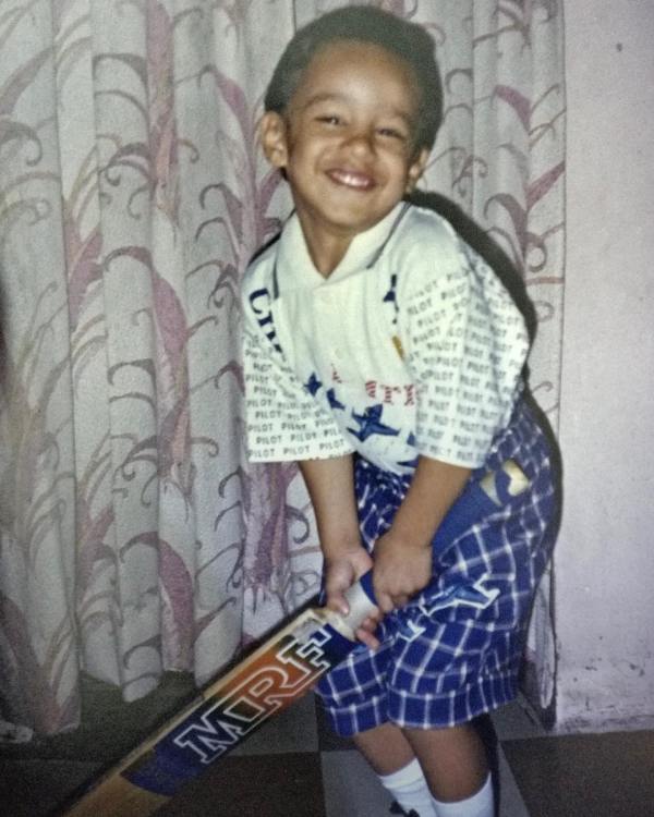 Childhood photo of Abhinav Manohar