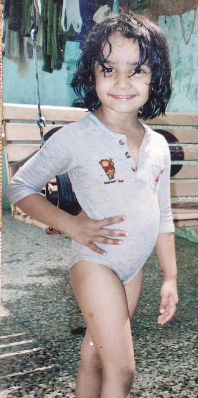 Childhood photo of Aditi Mistry