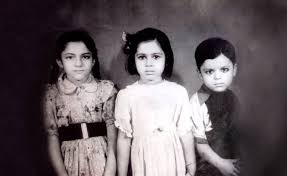 Childhood photo of Arun Jaitley and his sisters