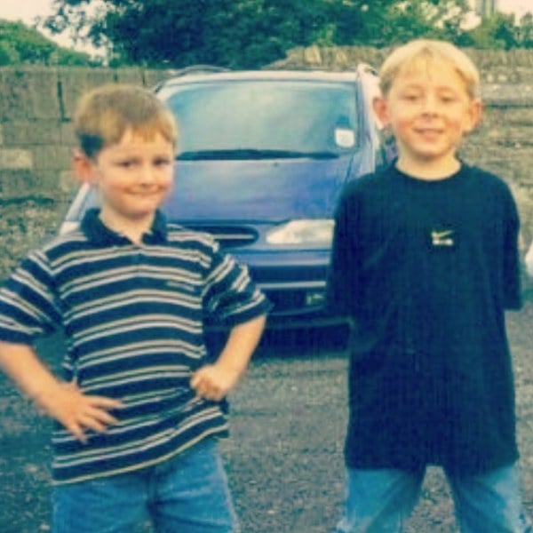 Childhood photo of Ross Adair (right) with his brother
