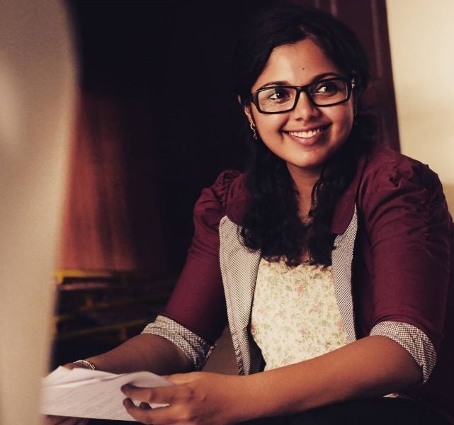 Chinnu Chandni during the shoot of a short film