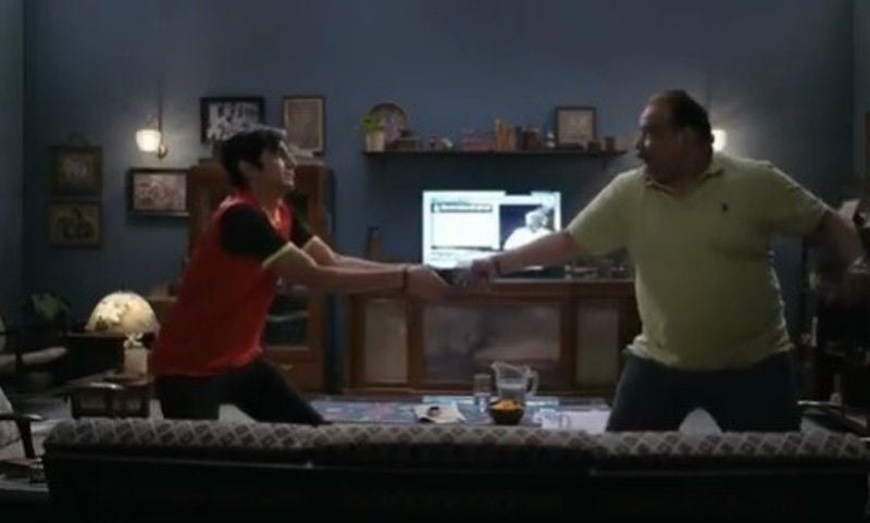 Chirag Katrecha (left) in a still from Disney+ Hotstar advertisement