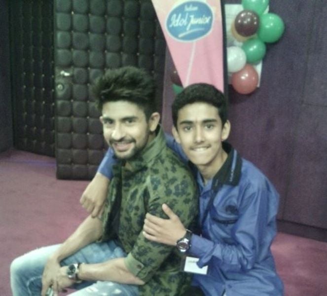 Chirag Kotwal with Hussain Kuwajerwala on the set of the show 