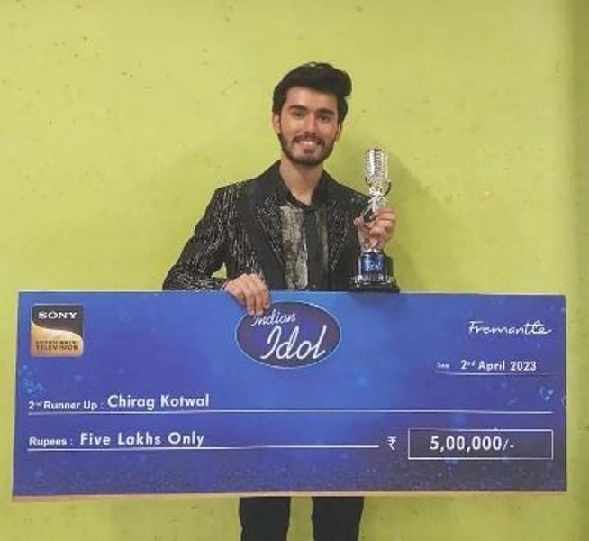 Chirag Kotwal with his runner up trophy