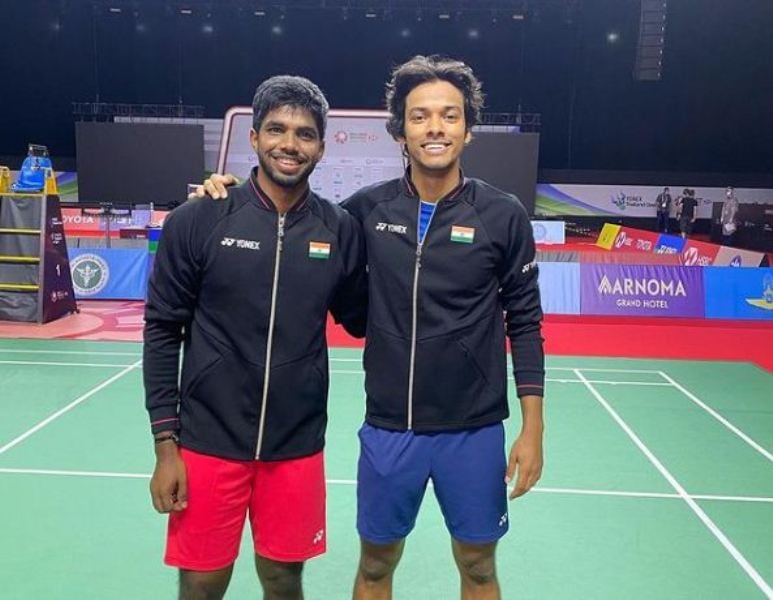 Chirag Shetty, along with his double partner M. R. Arjun, won