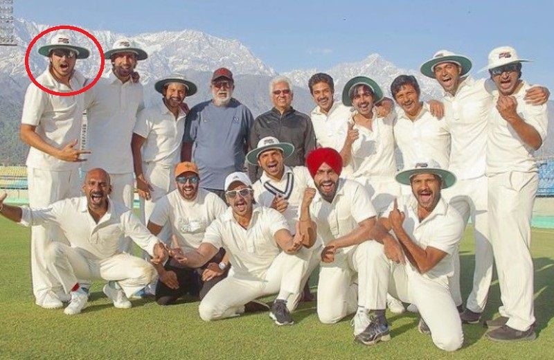 Chirag with the cast of the movie 