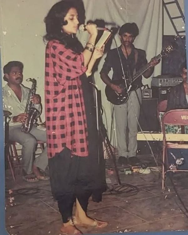 Chitra Iyer, while performing during the early years of her career