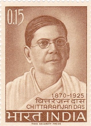 Chittaranjan Das on a 1965 stamp of India