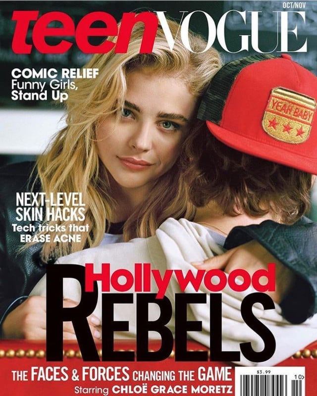 Chloë Grace Moretz featured on the cover page of Teen Vogue