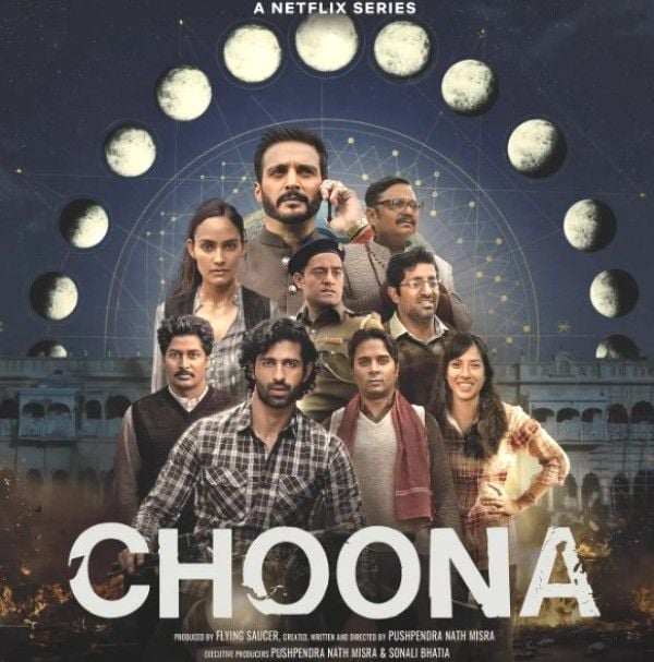 Choona web series poster starring Gyanendra Tripathi as a cop