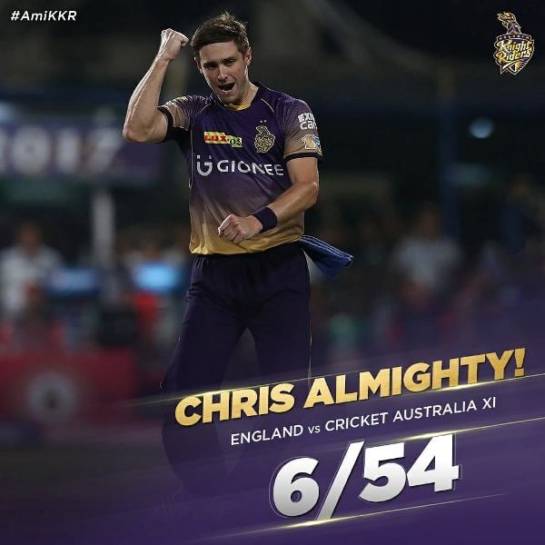 Chris Woakes as a KKR player