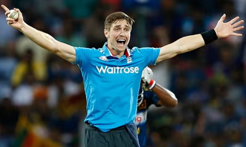 Chris Woakes in action during a match against Sri Lanka in 2014