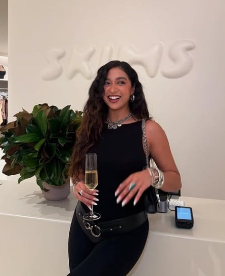 Cierra Ortega while enjoying an alcoholic beverage