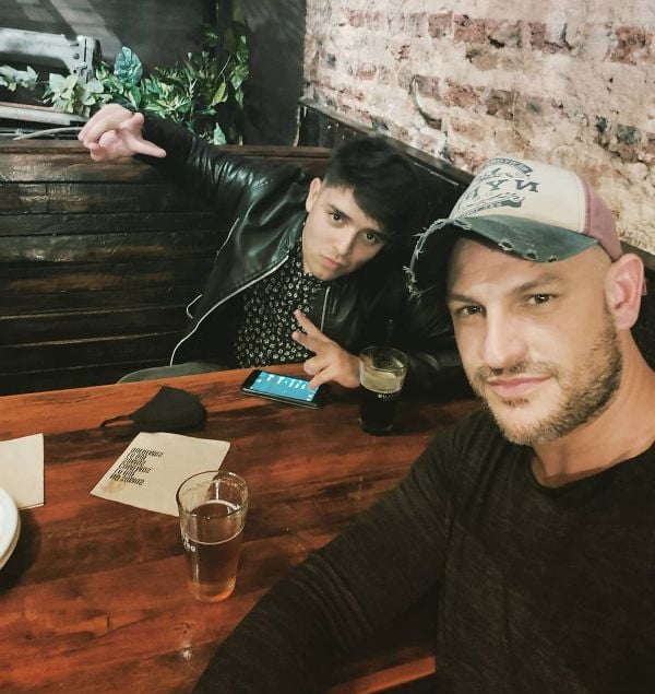 Claudio Di Lorenzo while having a beer