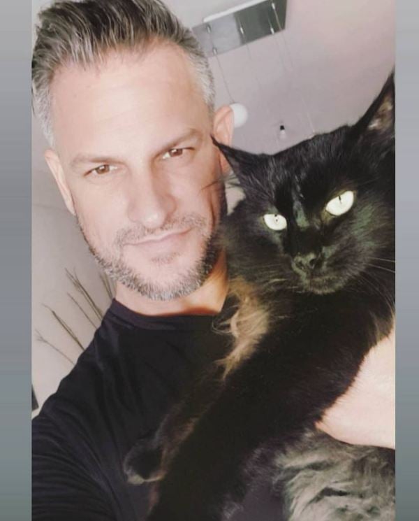 Claudio Di Lorenzo with his pet