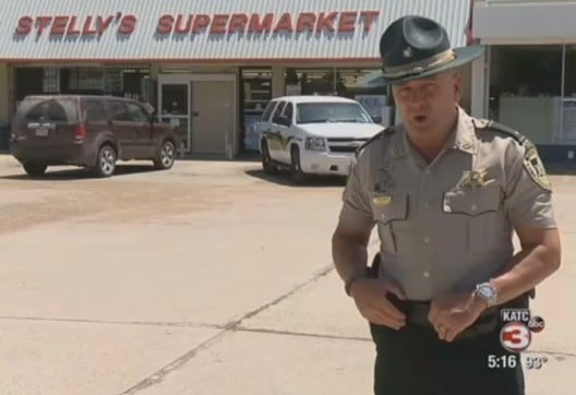 Clay Higgins while warning a thief in Crime Stoppers video