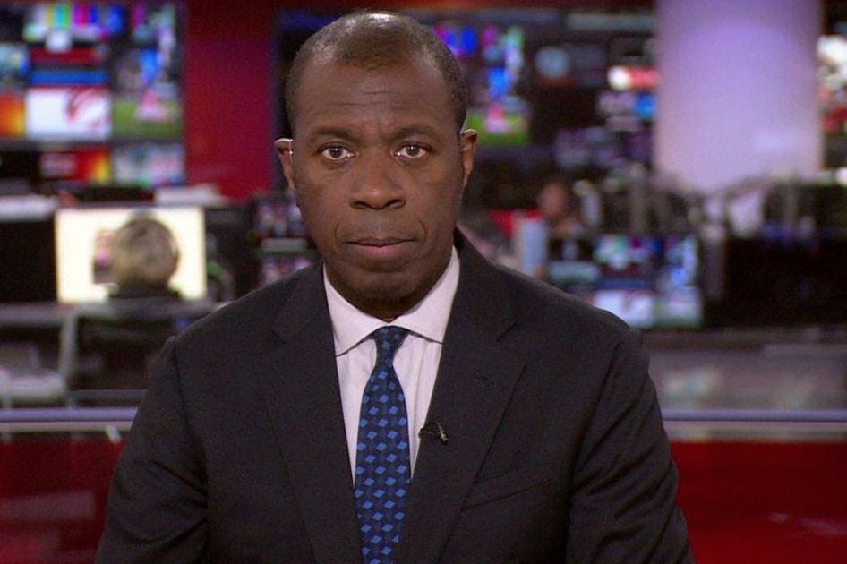Clive Myrie at BBC News studio