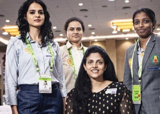 (Clockwise from left) Tania Sachdev, Koneru Humpy, R Vaishali, and D Harika were part of the first Indian women