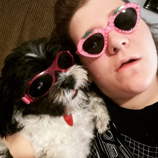 Coco Belliveau with her Shih Tzu