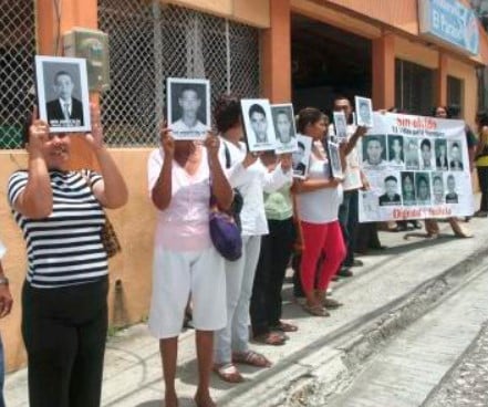 Colombian citizens while protesting against 