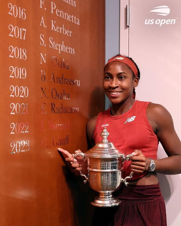 Cori Gauff after winning the 2023 US Open
