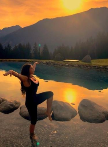 Corinna Frank during a trip