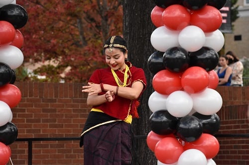 Crzana Subedi performing at an event