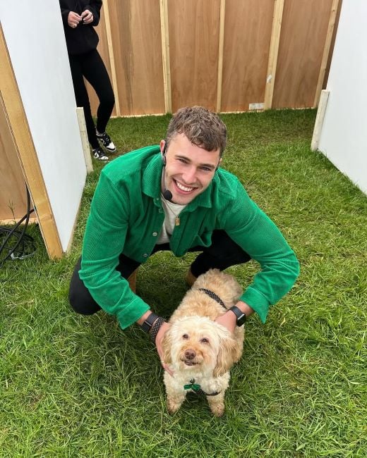 Curtis Pritchard with a Cockapoo