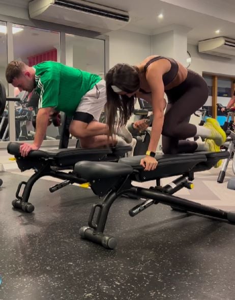 Curtis Pritchard working out at the gym