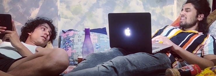 Cwaayal Singh (left) in a still from the short film Midnight Delivery (2020)