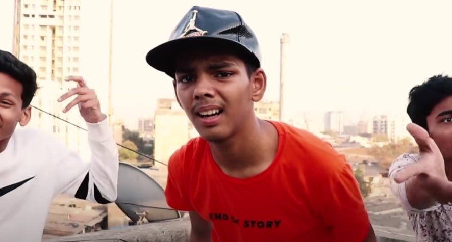 D Abdul in a still from his first video song Fatka (2019)