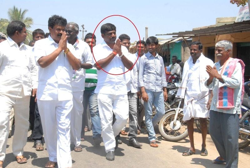 D. K. Suresh campaigning during Lok Sabha elections