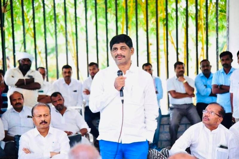D. K. Suresh speaking at a function