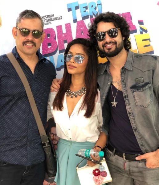 DJ Rohit Gida (extreme right) during the promotions of the Hindi film titled 