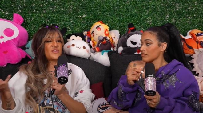 Dakota Kai with Zelina Vega (right) during her podcast