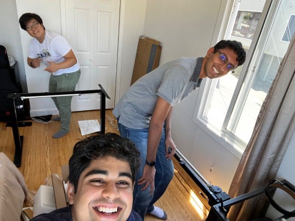 Daksh Gupta with his teammates