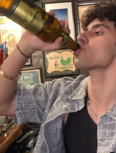 Daksh Pratap Singh drinking alcohol