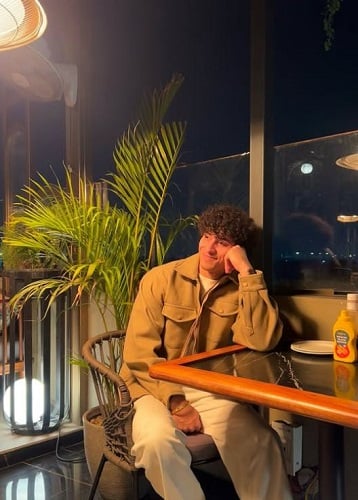 Daksh Pratap Singh in a restaurant