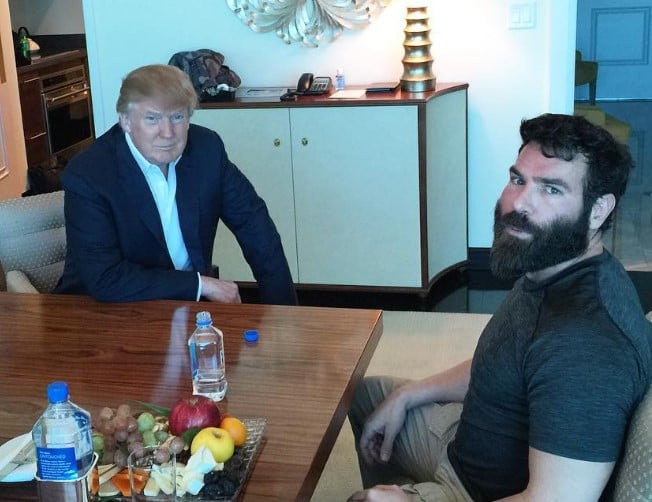Dan Bilzerian posing with Donald Trump