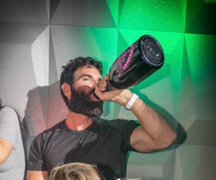 Dan Bilzerian while enjoying an alcoholic beverage