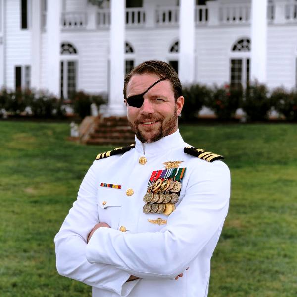 Dan Crenshaw in his uniform
