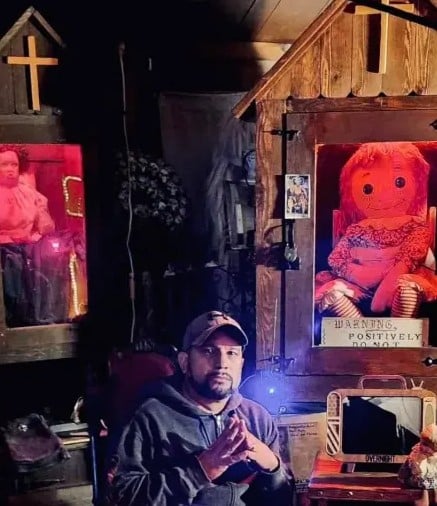 Dan Rivera with Annabelle doll
