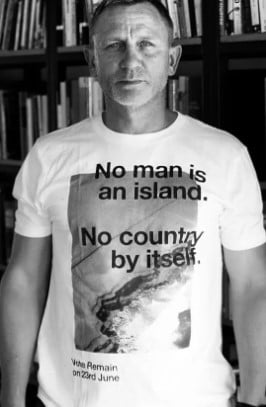 Daniel Craig while wearing Wolfgang Tillmans