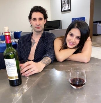 Daniel Weber while enjoying wine