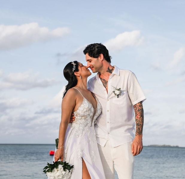 Daniel and Sunny Leone in Maldives during the vow renewal ceremony