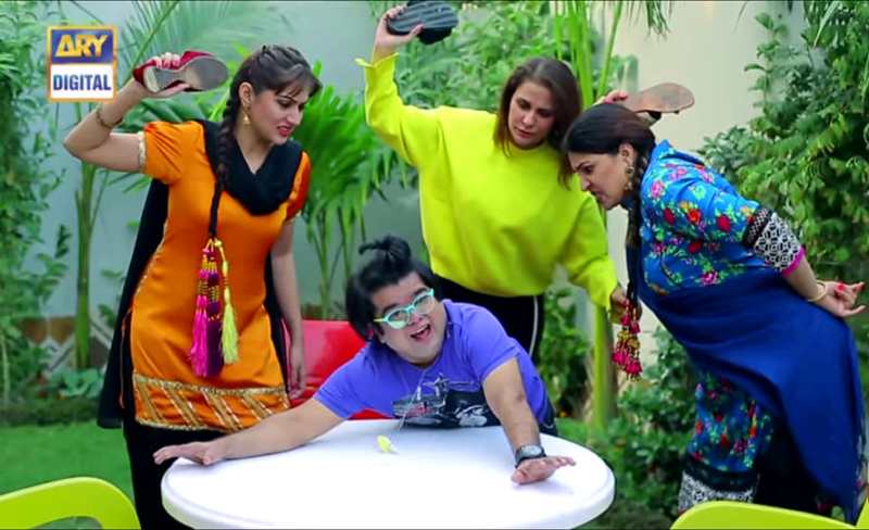 Danish Maqsood (centre) in a still from the TV show