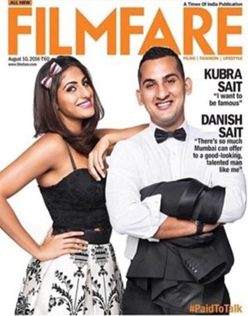 Danish Sait on the cover of the Filmfare magazine