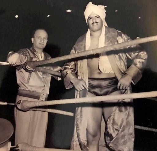 Dara Singh at one of his wrestling tournaments